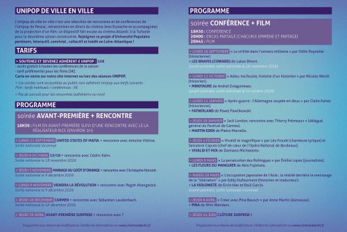 UNIPOP DE VILLE EN VILLE : nouvelle saison !